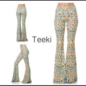 Teeki Sunflower Bellbottom Leggings Pants